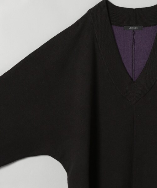 JEANASIS（ジーナシス）の「WフェイスドルマンVプルオーバー（トップス・アイボリー()/ブラック()/グレージュ()/マスタード()）」の13枚目の写真