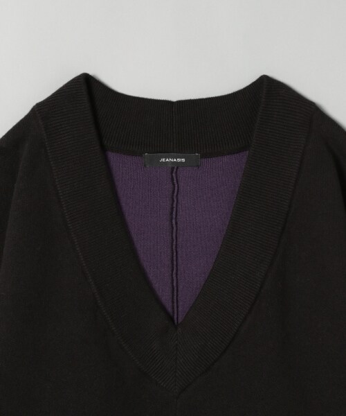 JEANASIS（ジーナシス）の「WフェイスドルマンVプルオーバー（トップス・アイボリー()/ブラック()/グレージュ()/マスタード()）」の11枚目の写真