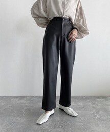 JEANASIS | ビーガンレザーストレートパンツ【完売カラー追加予約】(パンツ)