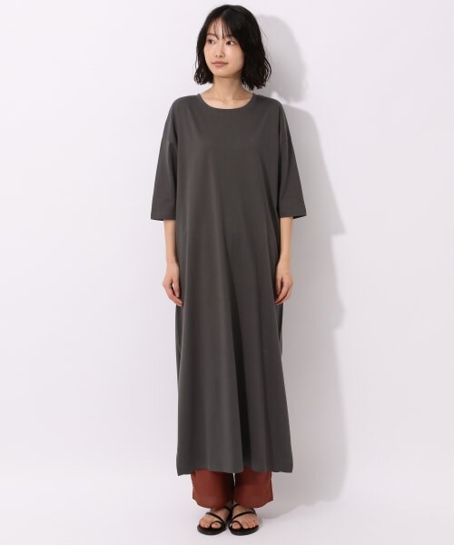 LAKOLE（ラコレ）の「USAコットンレイヤーマキシワンピース（ワンピース/ドレス・オフホワイト()/チャコール()/スモーキーカーキ()）」の7枚目の写真