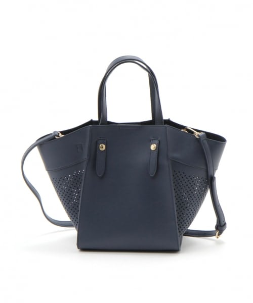 LEPSIM（レプシィム）の「フェイクレザーパンチングＢＡＧ（バッグ・オフ/ブラウン/ネイビー）」の13枚目の写真