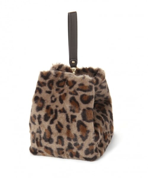 LEPSIM（レプシィム）の「フェイクファー２ＷＡＹ ＢＡＧ（バッグ・アイボリー/レンガ/レオパード）」の9枚目の写真