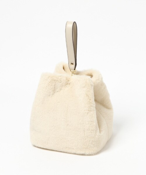 LEPSIM（レプシィム）の「フェイクファー２ＷＡＹ ＢＡＧ（バッグ・アイボリー/レンガ/レオパード）」の7枚目の写真
