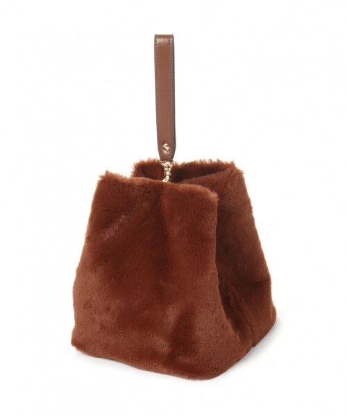 LEPSIM（レプシィム）の「フェイクファー２ＷＡＹ ＢＡＧ（バッグ・アイボリー/レンガ/レオパード）」の8枚目の写真