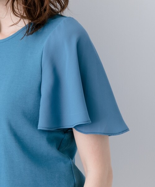 LEPSIM（レプシィム）の「ソデフハク フレアスリーブ（トップス・オフ/ブラック/グレージュ/ブルーグリーン）」の21枚目の写真