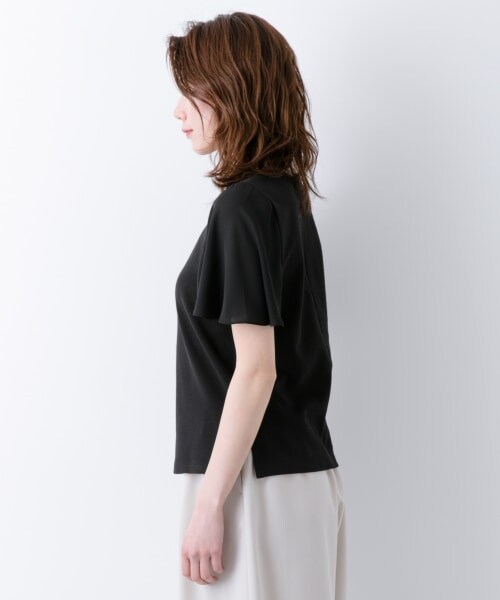 LEPSIM（レプシィム）の「ソデフハク フレアスリーブ（トップス・オフ/ブラック/グレージュ/ブルーグリーン）」の13枚目の写真