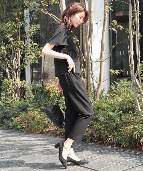 LEPSIM（レプシィム）の「ソデフハク フレアスリーブ（トップス・オフ/ブラック/グレージュ/ブルーグリーン）」の8枚目の写真