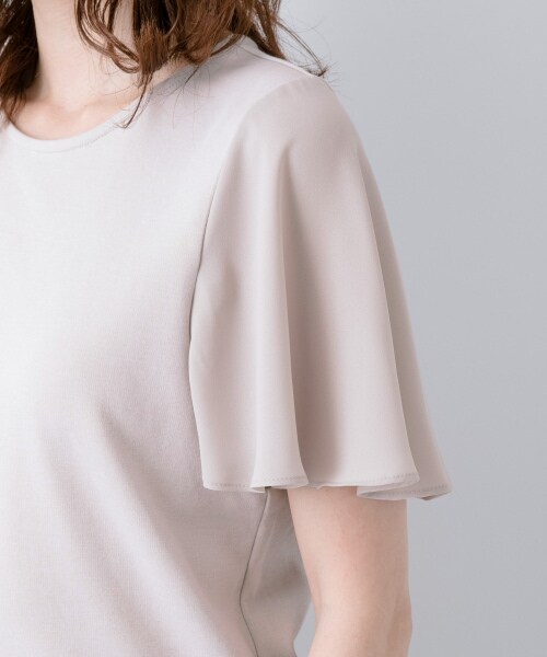 LEPSIM（レプシィム）の「ソデフハク フレアスリーブ（トップス・オフ/ブラック/グレージュ/ブルーグリーン）」の20枚目の写真