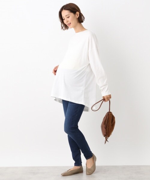 LEPSIM（レプシィム）の「マタニティ／４ＷＡＹデニムスリムパンツ（パンツ・ブルー/ネイビー）」の3枚目の写真