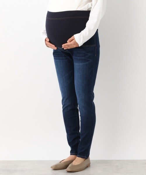 LEPSIM（レプシィム）の「マタニティ／４ＷＡＹデニムスリムパンツ（パンツ・ブルー/ネイビー）」の5枚目の写真
