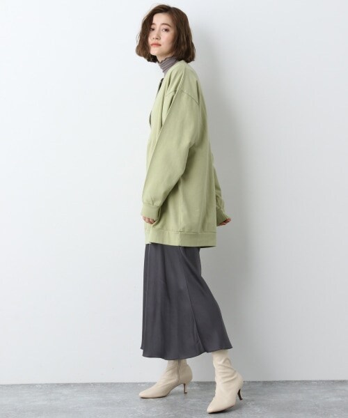 A part by(アパートバイ)の「Coスキッパーウラケスウェット(トップス・オフホワイト/ブラック/ライトグリーン)」の9枚目の写真