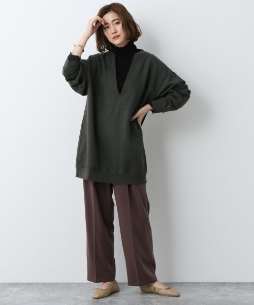 A part by(アパートバイ)の「Coスキッパーウラケスウェット(トップス・オフホワイト/ブラック/ライトグリーン)」の13枚目の写真