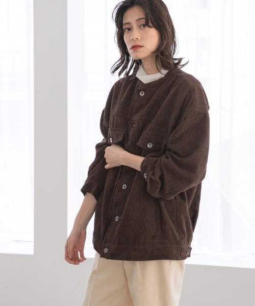 LOWRYS FARM（ローリーズファーム）の「コーデュロイノーカラー