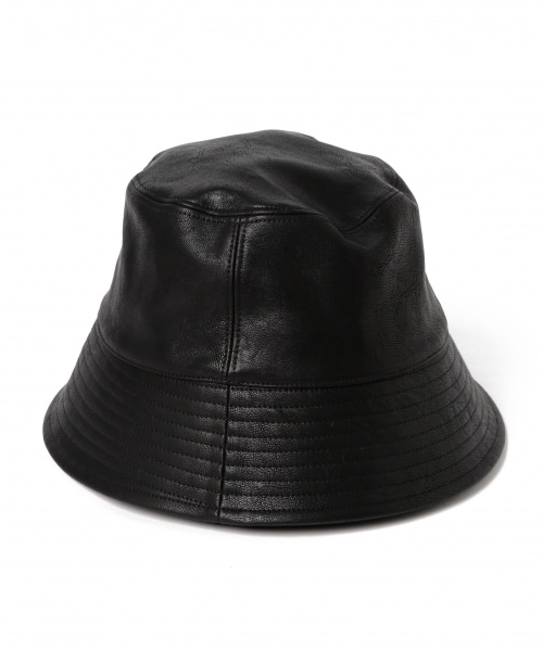 LOWRYS FARM（ローリーズファーム）の「Ｆレザーバケットハット（帽子・アイボリー/ブラック）」の6枚目の写真