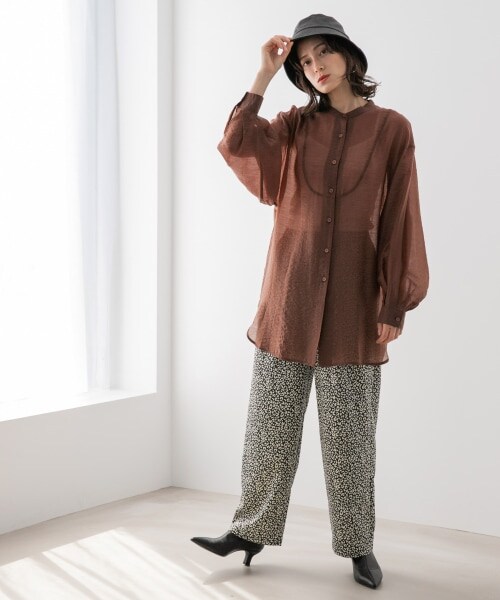 LOWRYS FARM（ローリーズファーム）の「Ｆレザーバケットハット（帽子・アイボリー/ブラック）」の3枚目の写真