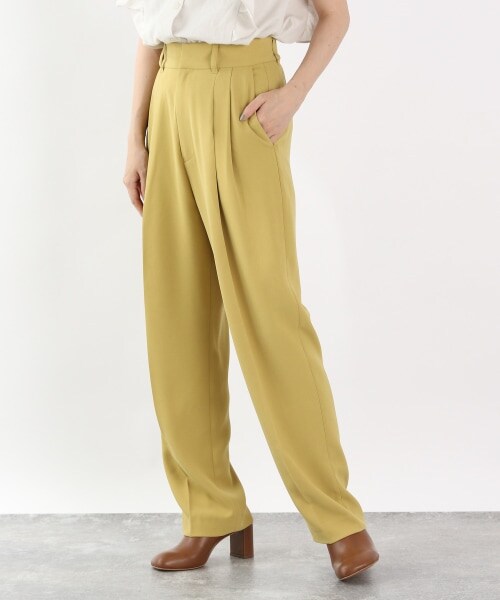 LOWRYS FARM（ローリーズファーム）の「カラータックワイドパンツ（パンツ・アイボリー/ブラック/イエロー/カーキ）」の11枚目の写真