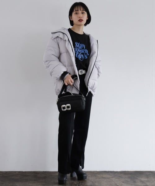 PAGEBOY（ページボーイ）の「Ecoエアコンダウンフードブルゾン（ジャケット/アウター・オフホワイト/ブラック/グレージュ/トリュフ）」の15枚目の写真