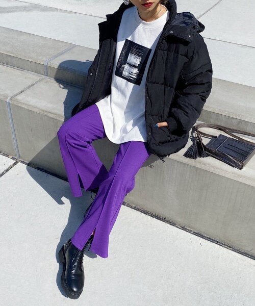 PAGEBOY（ページボーイ）の「Ecoエアコンダウンフードブルゾン（ジャケット/アウター・オフホワイト/ブラック/グレージュ/トリュフ）」の10枚目の写真