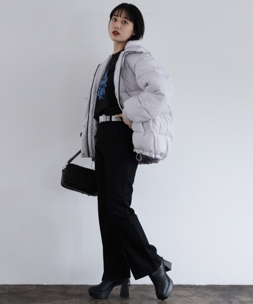 PAGEBOY（ページボーイ）の「Ecoエアコンダウンフードブルゾン（ジャケット/アウター・オフホワイト/ブラック/グレージュ/トリュフ）」の14枚目の写真