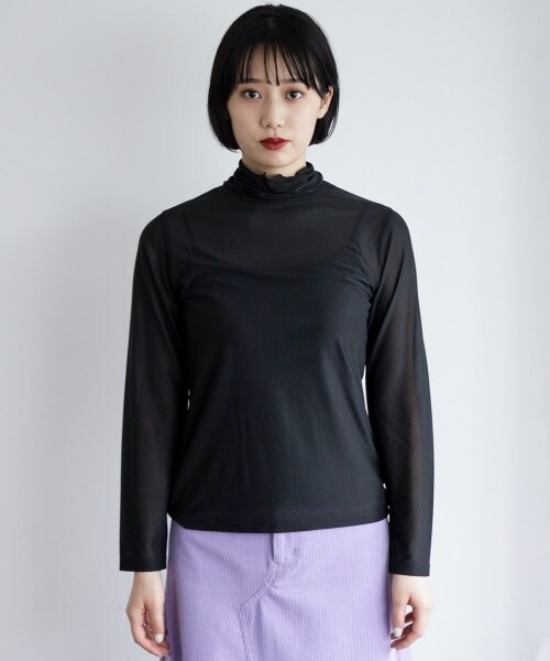 PAGEBOY（ページボーイ）の「シアータートルインナーセット（トップス・ホワイト/ブラック/シアン）」の15枚目の写真