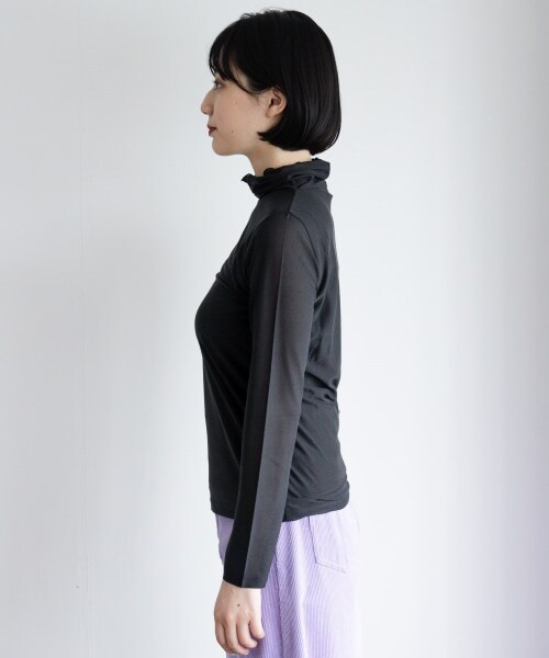 PAGEBOY（ページボーイ）の「シアータートルインナーセット（トップス・ホワイト/ブラック/シアン）」の16枚目の写真