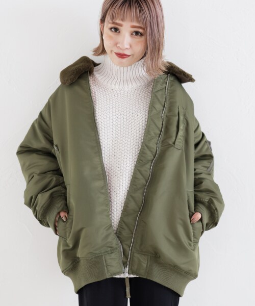 PAGEBOY - 2WAYファーエリMA-1 楽天市場】【SALE／21%OFF】2WAYファーエリMA-1 PAGEBOY ページ