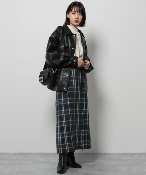 PAGEBOY（ページボーイ）の「モールチェックスカート（スカート・グリーン系/ブルー系）」の5枚目の写真