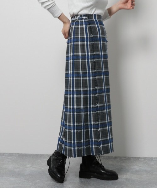 PAGEBOY（ページボーイ）の「モールチェックスカート（スカート・グリーン系/ブルー系）」の6枚目の写真