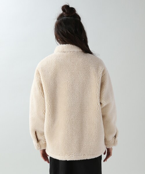 RAGEBLUE（レイジブルー）の「ボアコーチジャケット（ジャケット/アウター・ホワイト/ブラウン）」の12枚目の写真