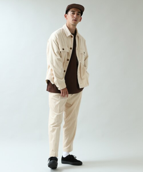 RAGEBLUE(レイジブルー)の「<欠品カラー予約受付中>USAコーデュロイワイドテーパードパンツ(パンツ・ホワイト/ブラック/グレー/ブラウン/グリーン系)」の14枚目の写真