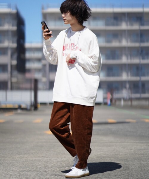 RAGEBLUE(レイジブルー)の「<欠品カラー予約受付中>USAコーデュロイワイドテーパードパンツ(パンツ・ホワイト/ブラック/グレー/ブラウン/グリーン系)」の13枚目の写真