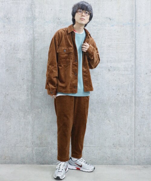 RAGEBLUE(レイジブルー)の「<欠品カラー予約受付中>USAコーデュロイワイドテーパードパンツ(パンツ・ホワイト/ブラック/グレー/ブラウン/グリーン系)」の11枚目の写真