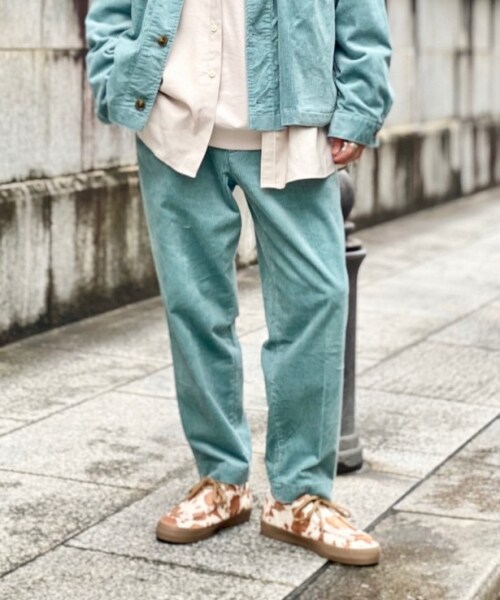 RAGEBLUE(レイジブルー)の「<欠品カラー予約受付中>USAコーデュロイワイドテーパードパンツ(パンツ・ホワイト/ブラック/グレー/ブラウン/グリーン系)」の5枚目の写真