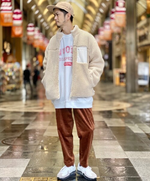 RAGEBLUE(レイジブルー)の「<欠品カラー予約受付中>USAコーデュロイワイドテーパードパンツ(パンツ・ホワイト/ブラック/グレー/ブラウン/グリーン系)」の8枚目の写真