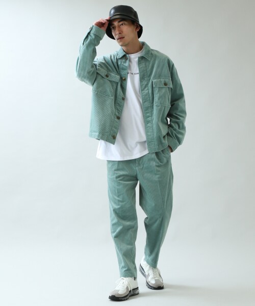 RAGEBLUE(レイジブルー)の「<欠品カラー予約受付中>USAコーデュロイワイドテーパードパンツ(パンツ・ホワイト/ブラック/グレー/ブラウン/グリーン系)」の18枚目の写真