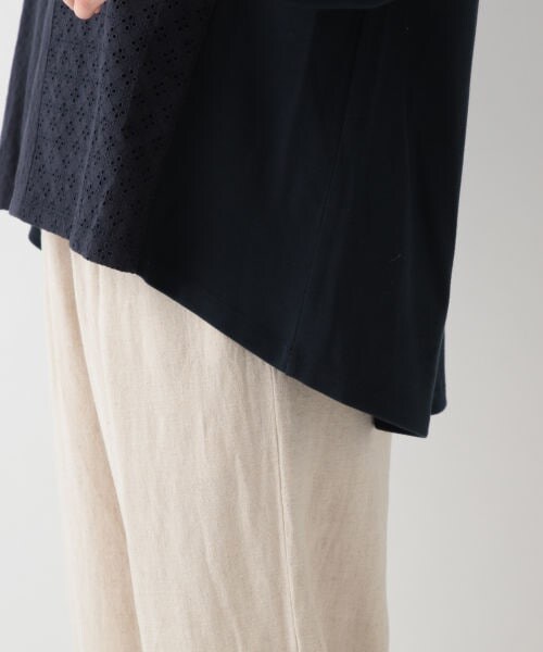 studio CLIP（スタディオクリップ）の「フロントレースコンビチュニックプルオーバー（トップス・オフホワイト/ライトブルー/ネイビー）」の12枚目の写真