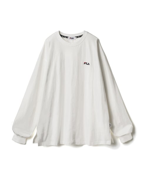 GRL(グレイル)の「GRL FILA ビッグロンT(Tシャツ/カットソー・レディース・くすみパープル/オフホワイト・F)」の2枚目の写真