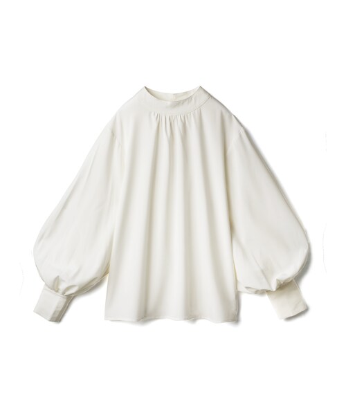 GRL（グレイル）の「ロングカフスブラウス（シャツ/ブラウス・レディース・ブラック/オフホワイト・M）」の2枚目の写真