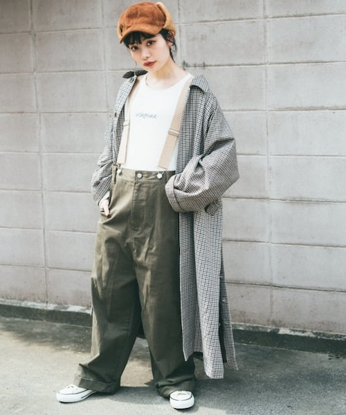 DOUBLE NAME（ダブルネーム）の「チェックスリットステンカラー