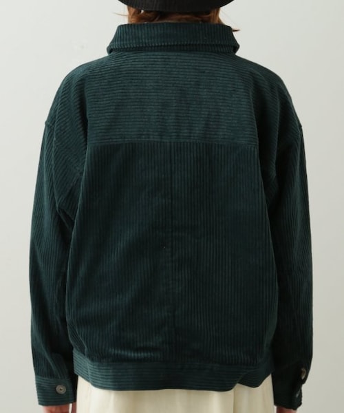 DOUBLE NAME（ダブルネーム）の「BIGポケコーデュロイブルゾン（ジャケット/アウター・レディース・グリーン/ブラウン/パープル/生成・FREE）」の9枚目の写真