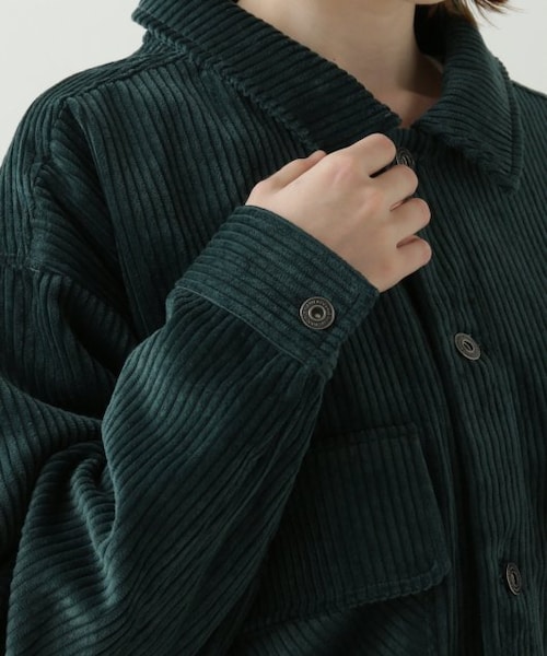 DOUBLE NAME（ダブルネーム）の「BIGポケコーデュロイブルゾン（ジャケット/アウター・レディース・グリーン/ブラウン/パープル/生成・FREE）」の6枚目の写真