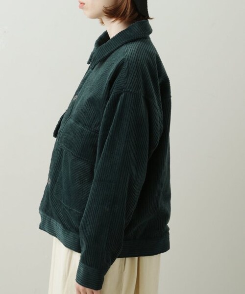 DOUBLE NAME（ダブルネーム）の「BIGポケコーデュロイブルゾン（ジャケット/アウター・レディース・グリーン/ブラウン/パープル/生成・FREE）」の8枚目の写真
