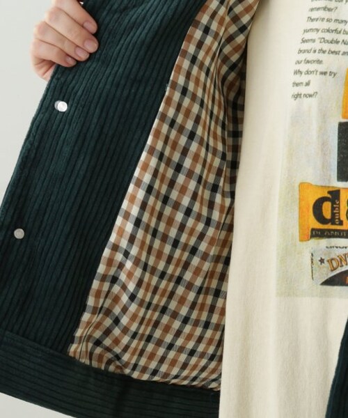 DOUBLE NAME（ダブルネーム）の「BIGポケコーデュロイブルゾン（ジャケット/アウター・レディース・グリーン/ブラウン/パープル/生成・FREE）」の16枚目の写真