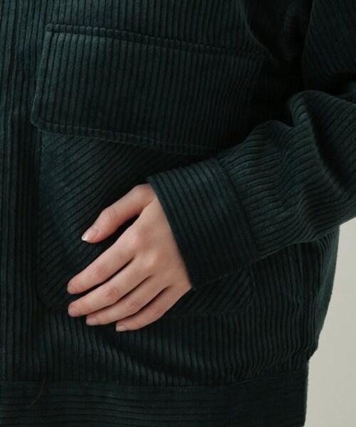 DOUBLE NAME（ダブルネーム）の「BIGポケコーデュロイブルゾン（ジャケット/アウター・レディース・グリーン/ブラウン/パープル/生成・FREE）」の14枚目の写真