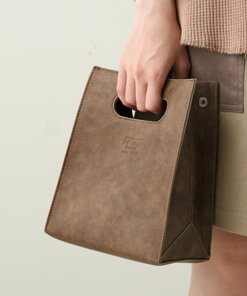 DOUBLE NAME（ダブルネーム）の「持ち手付き合皮ショルダーBAG（バッグ・レディース・黒/ブラウン/グレー・FREE）」の2枚目の写真