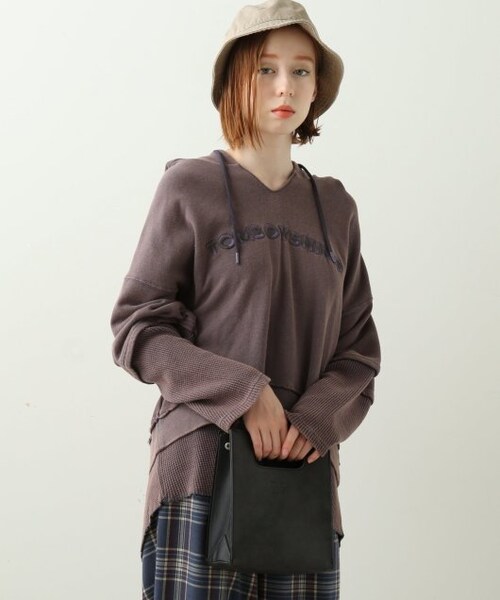 DOUBLE NAME（ダブルネーム）の「持ち手付き合皮ショルダーBAG（バッグ・レディース・黒/ブラウン/グレー・FREE）」の20枚目の写真