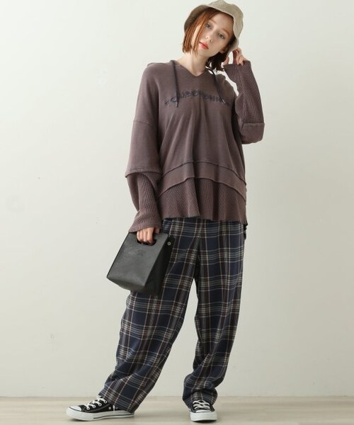 DOUBLE NAME（ダブルネーム）の「持ち手付き合皮ショルダーBAG（バッグ・レディース・黒/ブラウン/グレー・FREE）」の21枚目の写真