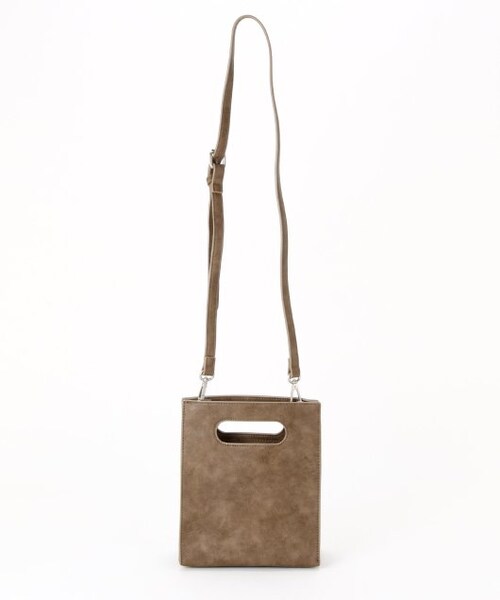 DOUBLE NAME（ダブルネーム）の「持ち手付き合皮ショルダーBAG（バッグ・レディース・黒/ブラウン/グレー・FREE）」の11枚目の写真