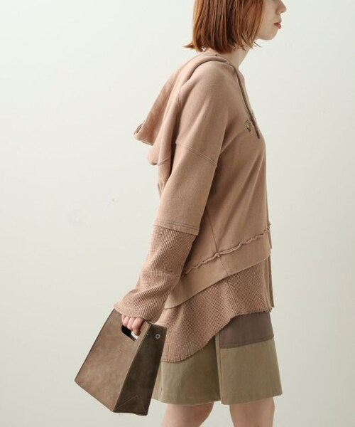 DOUBLE NAME（ダブルネーム）の「持ち手付き合皮ショルダーBAG（バッグ・レディース・黒/ブラウン/グレー・FREE）」の4枚目の写真