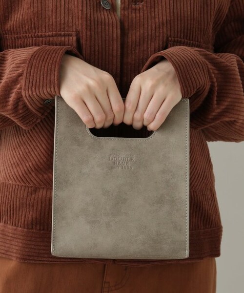 DOUBLE NAME（ダブルネーム）の「持ち手付き合皮ショルダーBAG（バッグ・レディース・黒/ブラウン/グレー・FREE）」の3枚目の写真